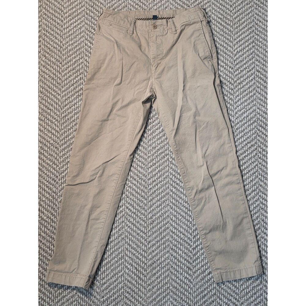 American Eagle Mens Chino Pants Khaki Tan Flat Front Next Level Stretch 29x30